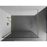 Mexen Kioto ścianka prysznicowa Walk-in 70 x 200 cm, czarna ramka 8 mm, złota - 800-070-101-50-70