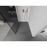 Mexen Kioto ścianka prysznicowa Walk-in 70 x 200 cm, czarna ramka 8 mm, różowe złoto - 800-070-101-60-70