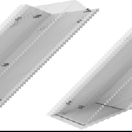 Mexen Lunar-F L kabina prysznicowa składana lewa 80 x 80 cm, transparent, gun metal - 836L-080-080-95-00-L