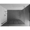 Mexen Kioto ścianka prysznicowa Walk-in 140 x 200 cm, czarna kratka 8 mm, chrom - 800-140-101-01-77