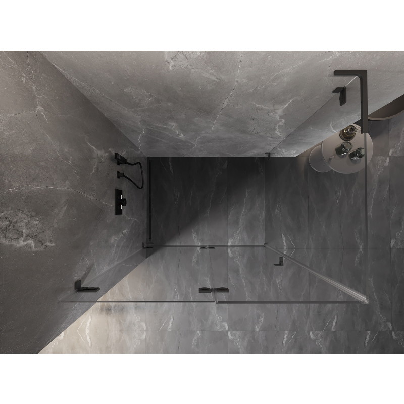 Mexen Lunar-F L kabina prysznicowa składana lewa 85 x 80 cm, transparent, gun metal - 836L-085-080-95-00-L