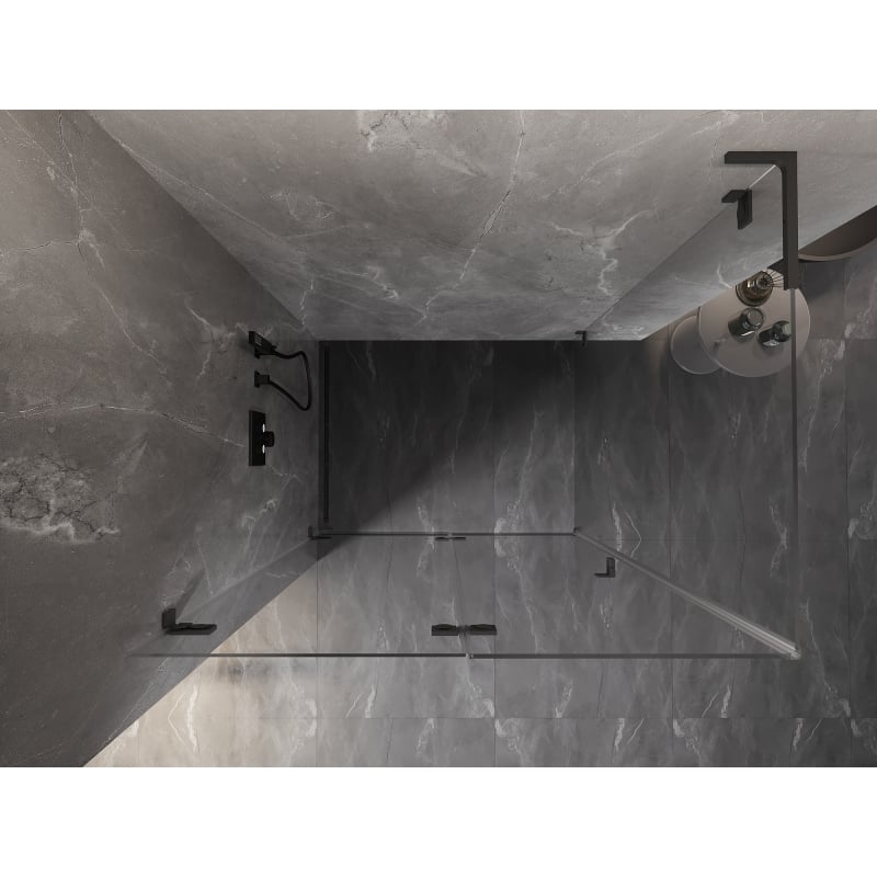 Mexen Lunar-F L kabina prysznicowa składana lewa 95 x 80 cm, transparent, gun metal - 836L-095-080-95-00-L