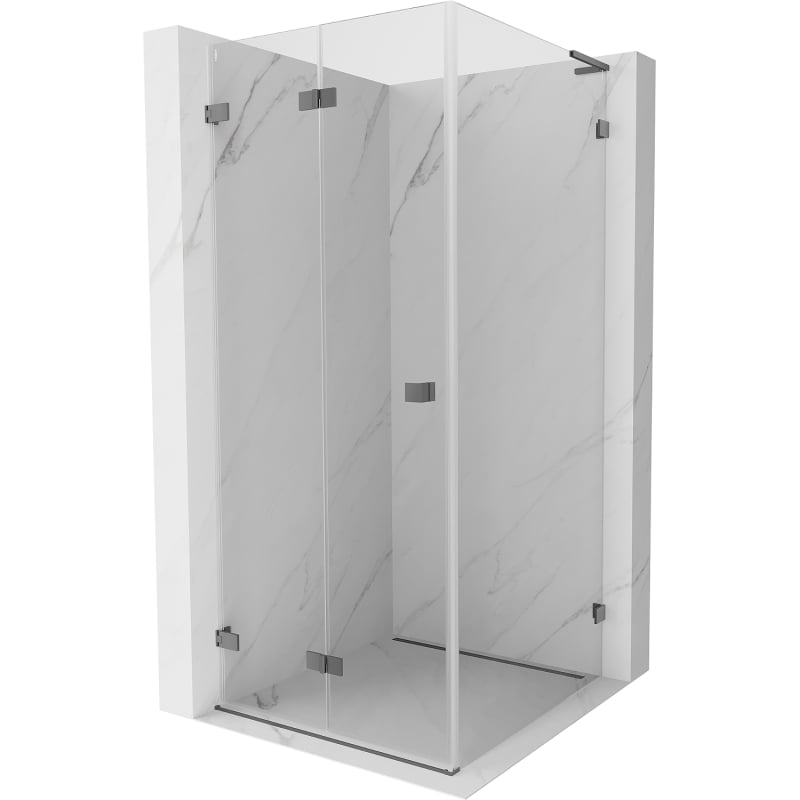 Mexen Lunar-F L kabina prysznicowa składana lewa 100 x 100 cm, transparent, gun metal - 836L-100-100-95-00-L