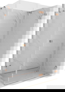 Mexen Lunar-F kabina prysznicowa składana prawa 95 x 70 cm, transparent, miedź szczotkowana- 836-095-070-65-00-P