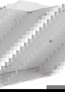 Mexen Lunar-F kabina prysznicowa składana prawa 90 x 80 cm, transparent, miedź szczotkowana- 836-090-080-65-00-P