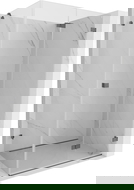 Mexen Lunar-F kabina prysznicowa składana prawa 90 x 80 cm, transparent, gun gray szczotkowany - 836-090-080-66-00-P