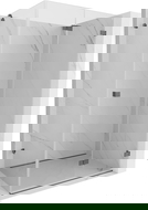 Mexen Lunar-F kabina prysznicowa składana prawa 95 x 80 cm, transparent, gun gray szczotkowany - 836-095-080-66-00-P