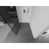 Mexen Kioto ścianka prysznicowa Walk-in 140 x 200 cm, czarna kratka 8 mm, złota - 800-140-101-50-77