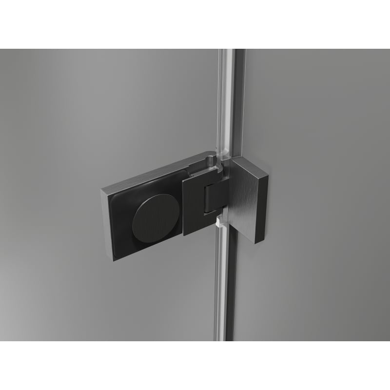 Mexen Lunar-F kabina prysznicowa składana prawa 100 x 90 cm, transparent, gun gray szczotkowany - 836-100-090-66-00-P