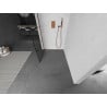 Mexen Kioto ścianka prysznicowa Walk-in 90 x 200 cm, czarna kratka 8 mm, różowe złoto - 800-090-101-60-77