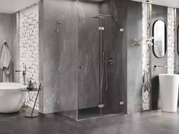 Mexen Lunar-F L kabina prysznicowa składana prawa 90 x 80 cm, transparent, chrom - 836L-090-080-01-00-P