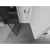 Mexen Kioto ścianka prysznicowa Walk-in 130 x 200 cm, czarna kratka 8 mm, różowe złoto - 800-130-101-60-77