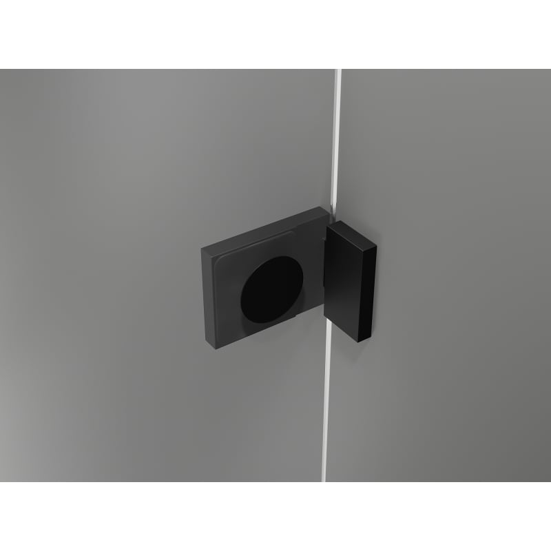 Mexen Lunar-F kabina prysznicowa składana prawa 80 x 80 cm, transparent, czarna - 836-080-080-70-00-P