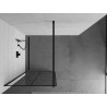 Mexen Kioto ścianka prysznicowa Walk-in 80 x 200 cm, czarna kratka 8 mm, czarna - 800-080-101-70-77