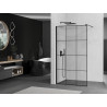 Mexen Kioto ścianka prysznicowa Walk-in 100 x 200 cm, czarna kratka 8 mm, czarna - 800-100-101-70-77
