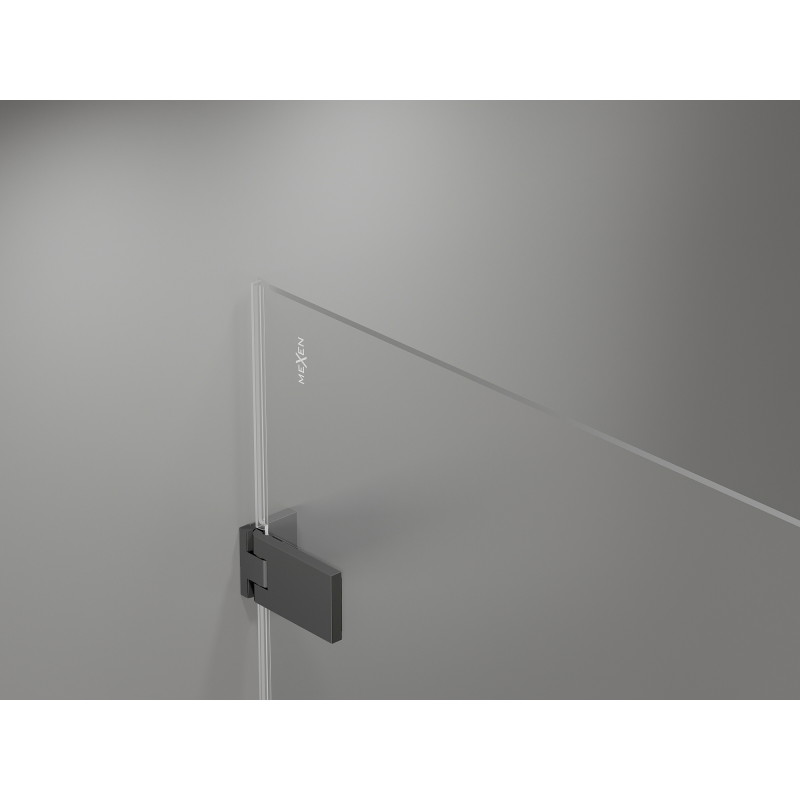 Mexen Lunar-F kabina prysznicowa składana prawa 80 x 80 cm, transparent, gun metal - 836-080-080-95-00-P