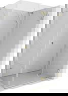 Mexen Lunar-F L kabina prysznicowa składana prawa 95 x 70 cm, transparent, złota - 836L-095-070-50-00-P