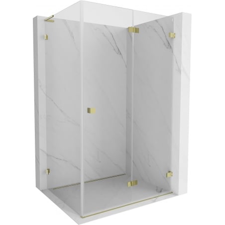 Mexen Lunar-F L kabina prysznicowa składana prawa 95 x 90 cm, transparent, złota - 836L-095-090-50-00-P
