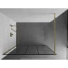 Mexen Kioto ścianka prysznicowa Walk-in 120 x 200 cm, czarny wzór 8 mm, złota - 800-120-101-50-78