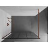 Mexen Kioto ścianka prysznicowa Walk-in 80 x 200 cm, czarny wzór 8 mm, różowe złoto - 800-080-101-60-78