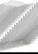 Mexen Lunar-F L kabina prysznicowa składana prawa 95 x 80 cm, transparent, złota szczotkowana - 836L-095-080-55-00-P