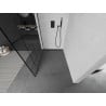 Mexen Kioto ścianka prysznicowa Walk-in 100 x 200 cm, czarny wzór 8 mm, czarna - 800-100-101-70-78