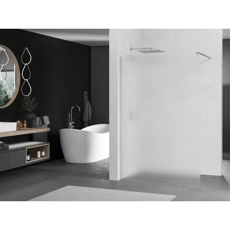 Mexen Kioto ścianka prysznicowa Walk-in 130 x 200 cm, szron 8 mm, chrom - 800-130-101-01-30