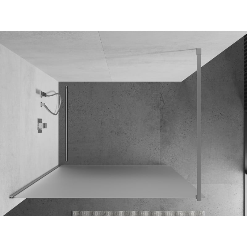 Mexen Kioto ścianka prysznicowa Walk-in 130 x 200 cm, szron 8 mm, chrom - 800-130-101-01-30