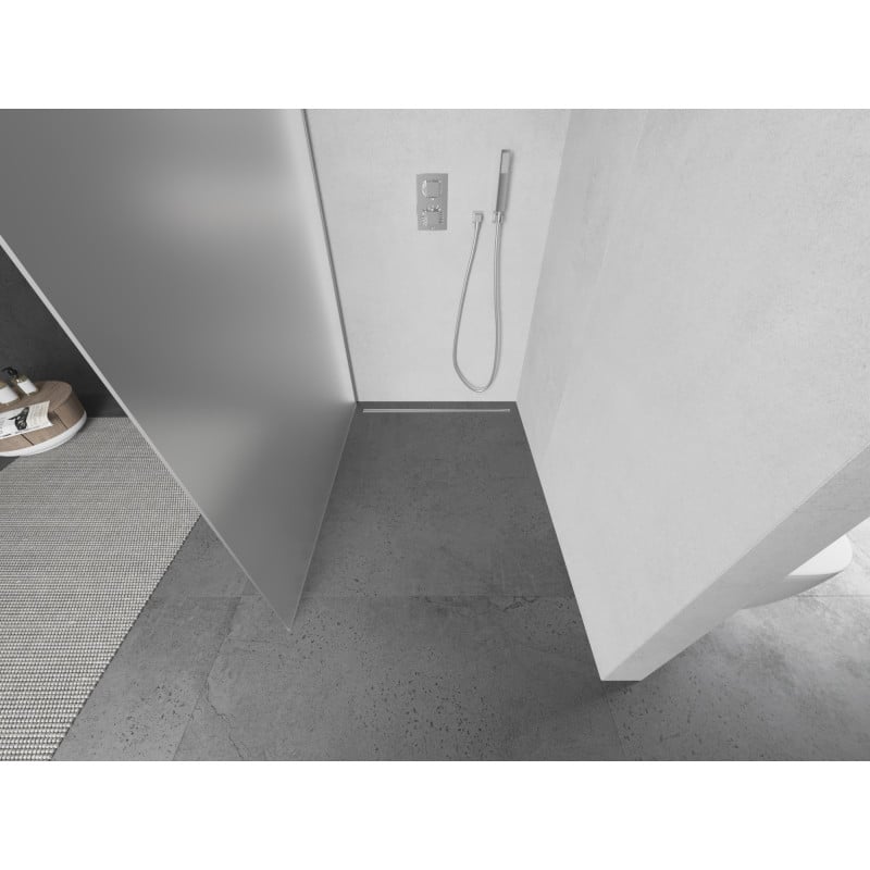 Mexen Kioto ścianka prysznicowa Walk-in 130 x 200 cm, szron 8 mm, chrom - 800-130-101-01-30