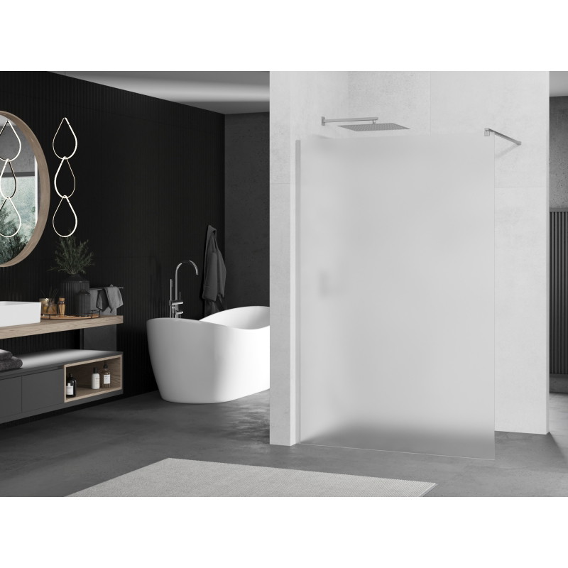 Mexen Kioto ścianka prysznicowa Walk-in 140 x 200 cm, szron 8 mm, chrom - 800-140-101-01-30