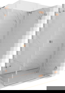 Mexen Lunar-F L kabina prysznicowa składana prawa 95 x 70 cm, transparent, miedź szczotkowana - 836L-095-070-65-00-P