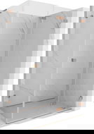 Mexen Lunar-F L kabina prysznicowa składana prawa 100 x 80 cm, transparent, miedź szczotkowana - 836L-100-080-65-00-P