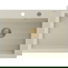 Mexen Elix zlewozmywak granitowy 1-komorowy 700 x 500 mm, beżowy, syfon złoty - 6526701005-69-G
