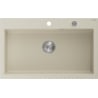 Mexen Elix zlewozmywak granitowy 1-komorowy 800 x 500 mm, beżowy, syfon chrom - 6527801005-69