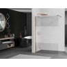 Mexen Kioto ścianka prysznicowa Walk-in 130 x 200 cm, transparent/szron 8 mm, różowe złoto - 800-130-101-60-35