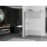 Mexen Kioto ścianka prysznicowa Walk-in 130 x 200 cm, transparent/szron 8 mm, czarna - 800-130-101-70-35