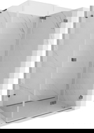 Mexen Lunar-F L kabina prysznicowa składana prawa 95 x 90 cm, transparent, gun gray szczotkowany - 836L-095-090-66-00-P