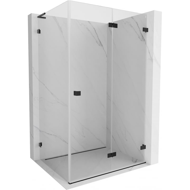 Mexen Lunar-F L kabina prysznicowa składana prawa 80 x 70 cm, transparent, czarna - 836L-080-070-70-00-P
