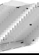 Mexen Lunar-F L kabina prysznicowa składana prawa 95 x 70 cm, transparent, czarna - 836L-095-070-70-00-P