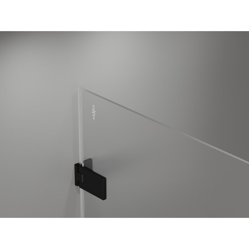 Mexen Lunar-F L kabina prysznicowa składana prawa 100 x 100 cm, transparent, czarna - 836L-100-100-70-00-P