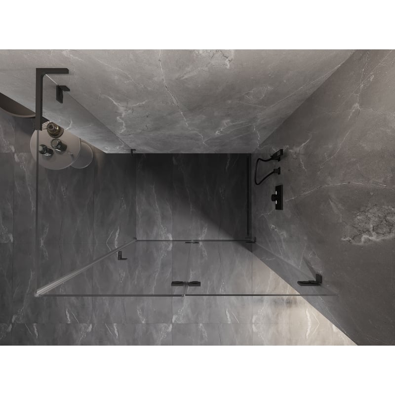 Mexen Lunar-F L kabina prysznicowa składana prawa 100 x 80 cm, transparent, gun metal - 836L-100-080-95-00-P