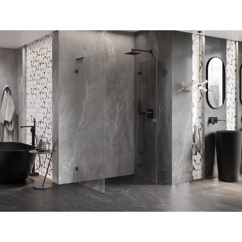 Mexen Lunar-F L kabina prysznicowa składana prawa 95 x 90 cm, transparent, gun metal - 836L-095-090-95-00-P