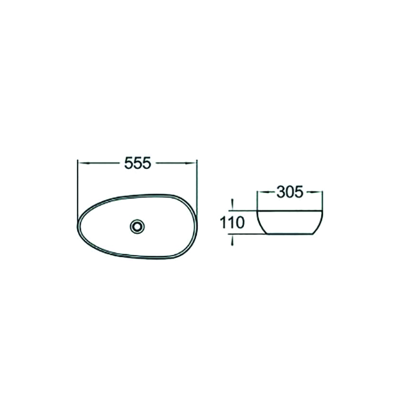 Mexen Lucia umywalka nablatowa 55 x 30 cm, biała - 21925500