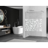 Mexen Kioto ścianka prysznicowa Walk-in 140 x 200 cm, biały wzór 8 mm, chrom - 800-140-101-01-85