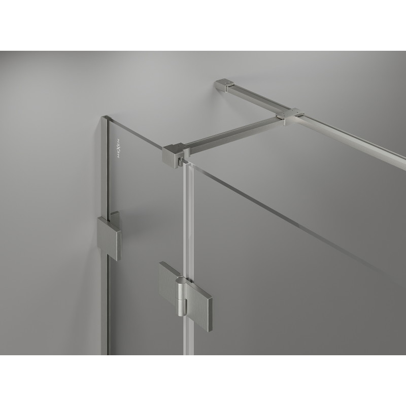 Mexen Lunar T kabina prysznicowa uchylna prawa 120 x 100 cm, transparent, nikiel szczotkowany - 834T-120-100-97-00-P