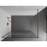Mexen Kioto ścianka prysznicowa Walk-in 110 x 200 cm, biały wzór 8 mm, różowe złoto - 800-110-101-60-85