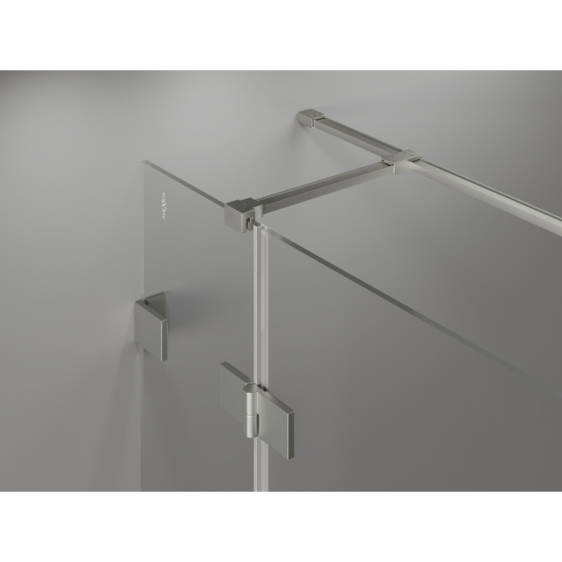 Mexen Lunar T kabina prysznicowa uchylna prawa 135 x 100 cm, transparent, nikiel szczotkowany - 834T-135-100-97-00-P
