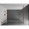 Mexen Kioto ścianka prysznicowa Walk-in 140 x 200 cm, biały wzór 8 mm, różowe złoto - 800-140-101-60-85