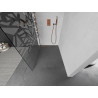 Mexen Kioto ścianka prysznicowa Walk-in 140 x 200 cm, biały wzór 8 mm, różowe złoto - 800-140-101-60-85