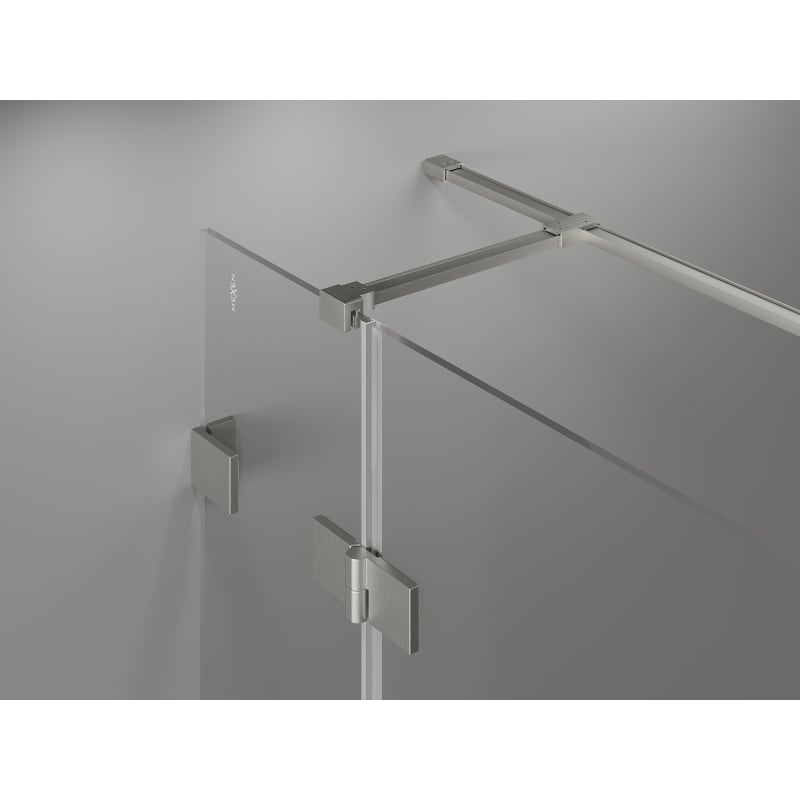 Mexen Lunar T kabina prysznicowa uchylna prawa 125 x 120 cm, transparent, nikiel szczotkowany - 834T-125-120-97-00-P
